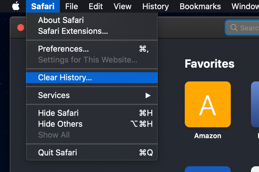 MacOS Safari Clear History
