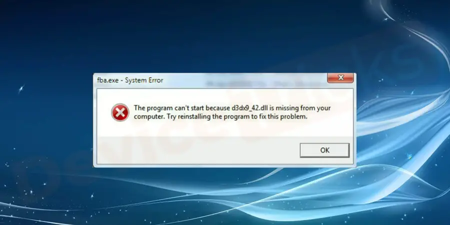 What is d3dx9_42.dll missing error?