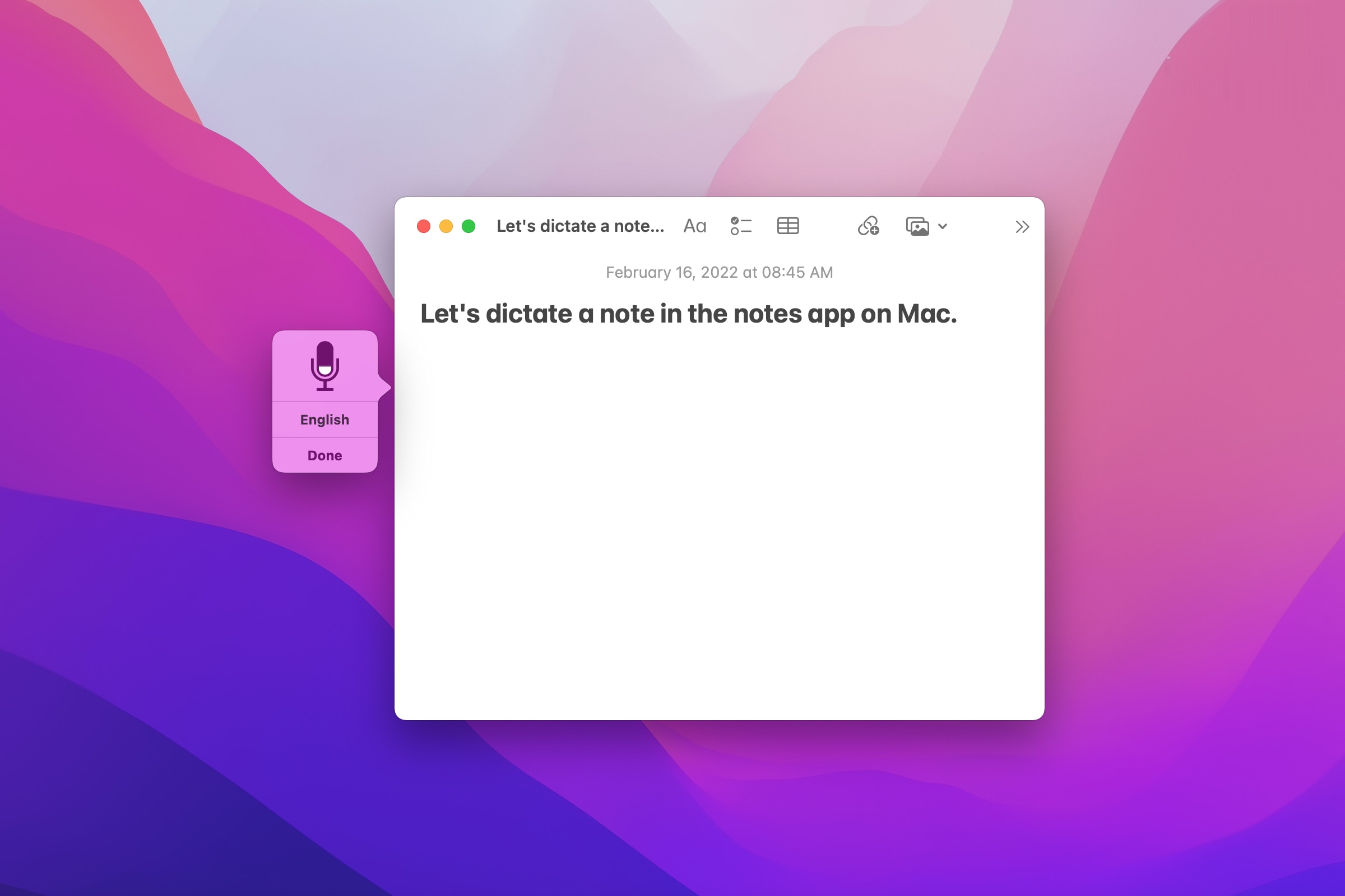 how to use dictation mac notes app