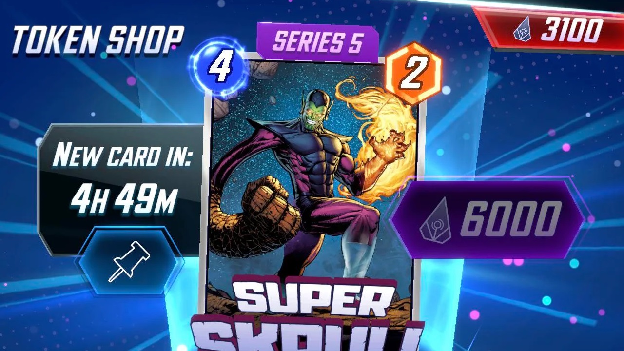Super Skrull in Marvel Snap token shop.
