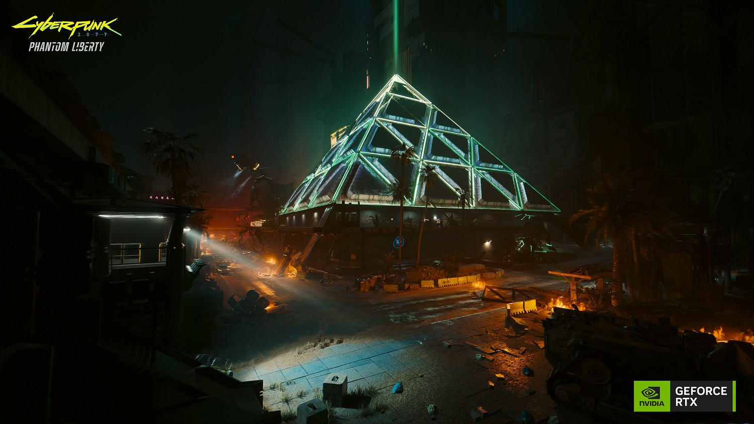 A pyramid from Cyberpunk 2077.