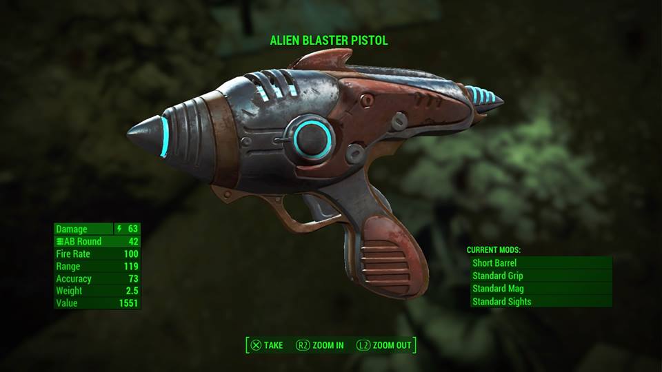 The Shishkebab weapon in Fallout 4.