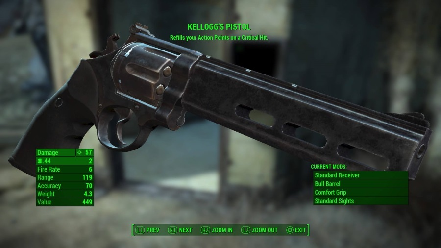 Kellogg's Pistol and stats